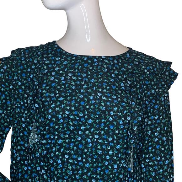 Wild Fable NWT Floral Print Long Sleeve Size S Elastic on Wrist and Waist - Picture 4 of 10